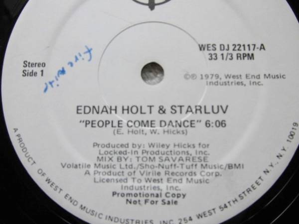 Ednah Holt & Starluv/People Come Dance/west end/promo_画像1