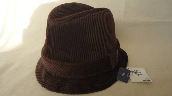 Stussy Cord Dress Hat чай S/M полцены 50%off вельвет Stussy шляпа шляпа уличный NY LA LONDON TOKYO PARIS