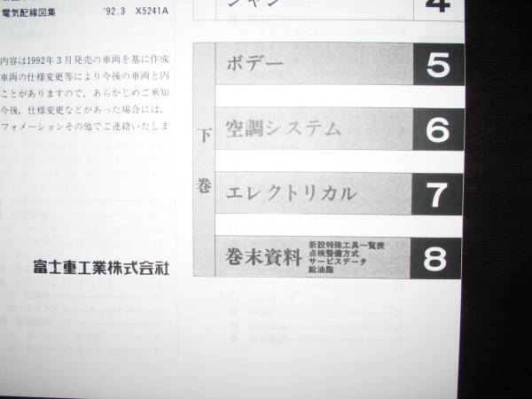 絶版品★ヴィヴィオVIVIO 整備解説書上?中?下3冊 1992/3（稀少青色表紙）