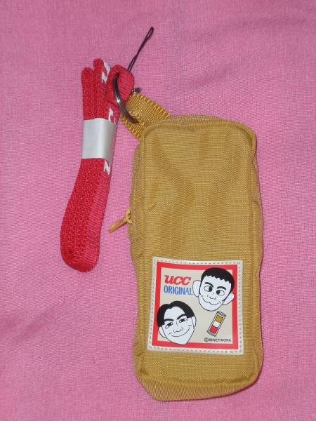 激レア！UCC ナインティナイン 岡村隆史＆矢部浩之 ストラップホルダー付 ポーチ(非売品)