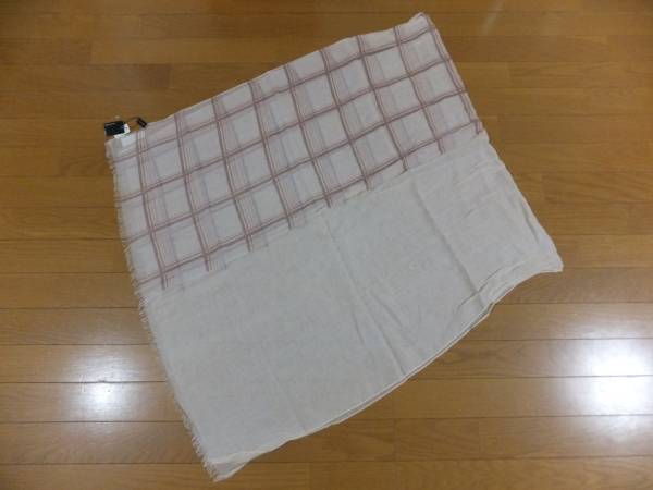 22オクトーブル★新品★スカーフ★チェック柄/ベージュ