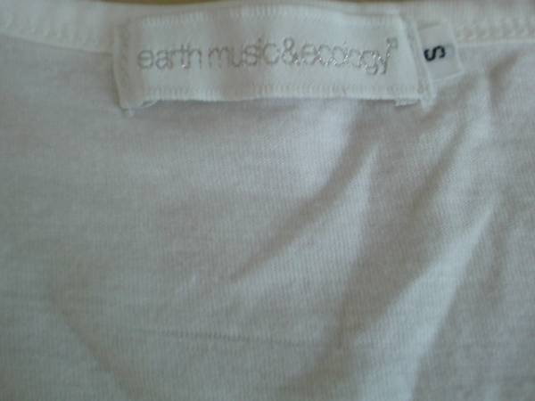 earth music&ecology earth * Logo принт футболка / белый /S