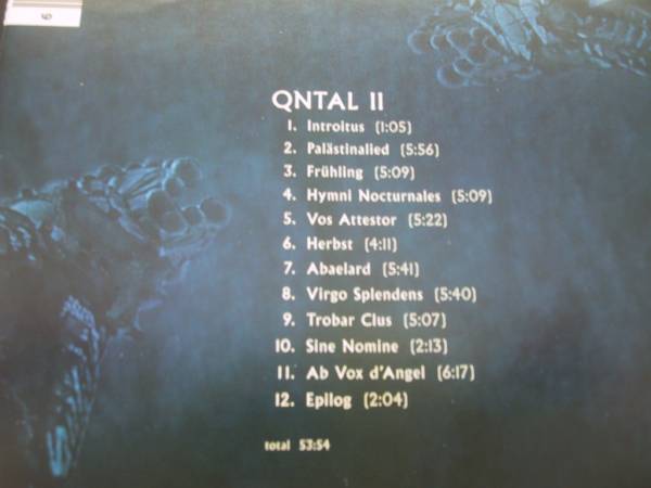 QNTAL■II■CD Estampie traditional folk Electro ゴシック