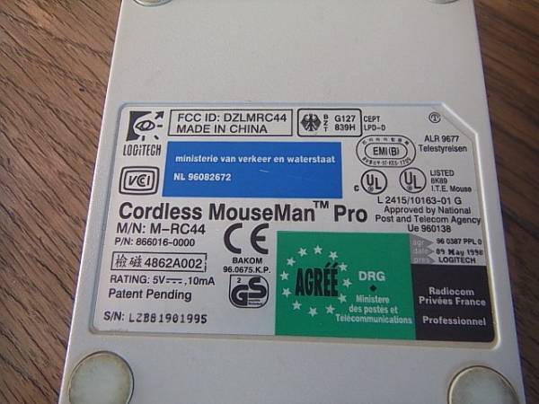 LOGITECH ロジテック M-RC44 Cordless MouseMan Pro レシーバー2_画像2