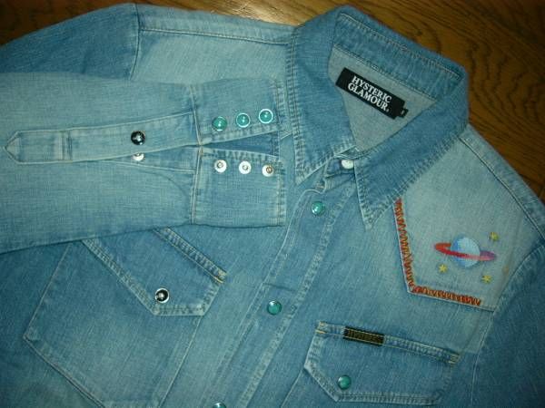  new goods HYSTERIC GLAMOUR Hysteric Glamour Denim shirt S tongue gully -/