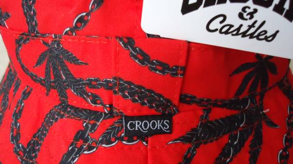 Crooks & Castles Chainleaf Bucket Hat 赤 S/M %off ハット 帽子 クルックス・アンド・キャッスルズ レターパックライト_画像3
