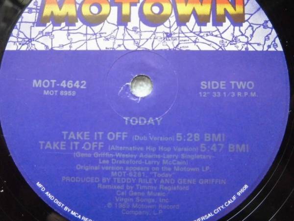Today/Take It Off/new jack swing/Gene Griffin/Teddy Riley_画像3
