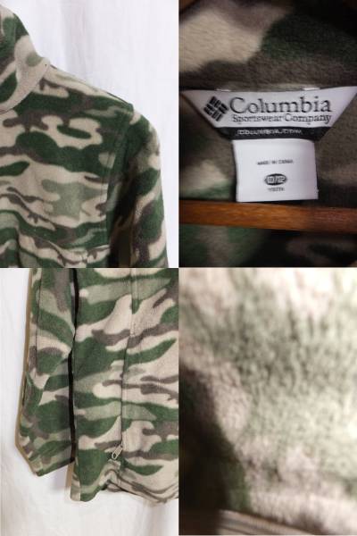 ☆☆送料無料☆☆Columbia☆子供用☆迷彩フリースZIPジャケット☆Youth10/12☆z20
