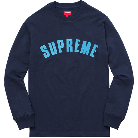  быстрое решение supreme 2016 ss arc logo l/s top navy