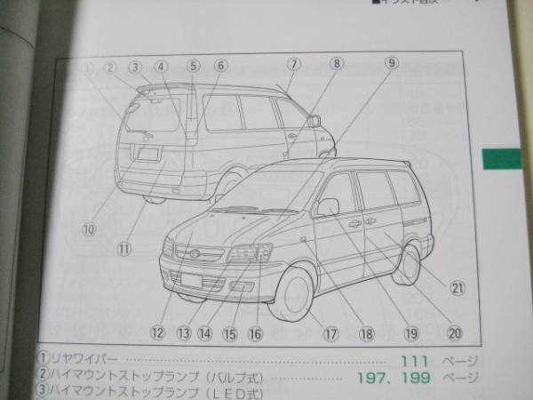トヨタ SR40G ノア 取扱書 2000年3月 取説