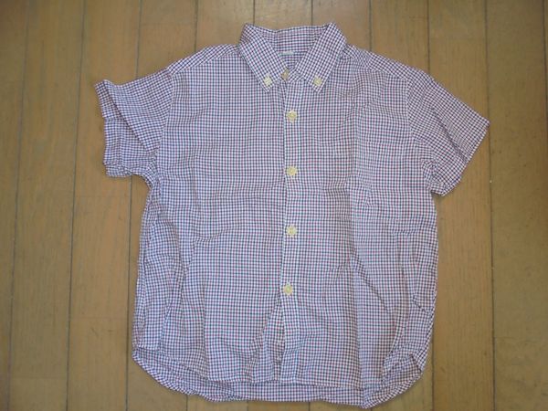  Muji Ryohin * проверка. рубашка с коротким рукавом *100