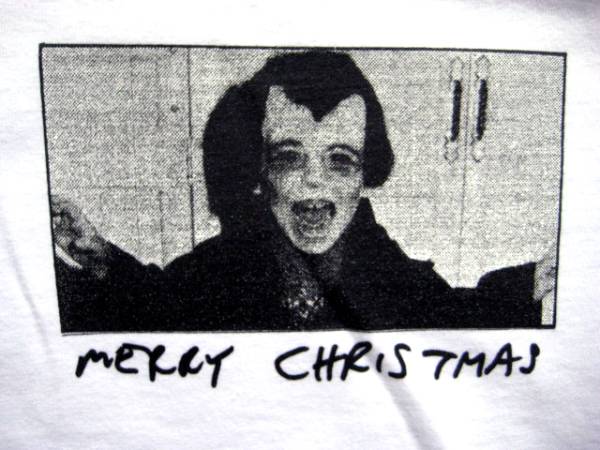 L размер! трудно найти 15 Supreme Merry Christmas Tee T- рубашка белый 