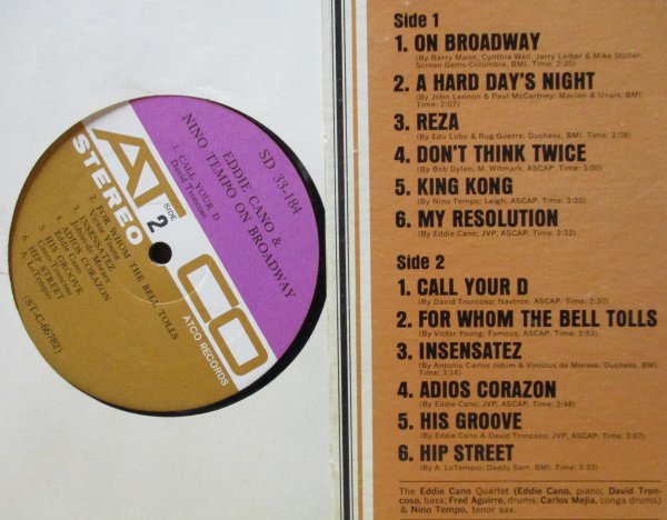 EDDIE CANO&NINO TEMPO/ON BROADWAY/