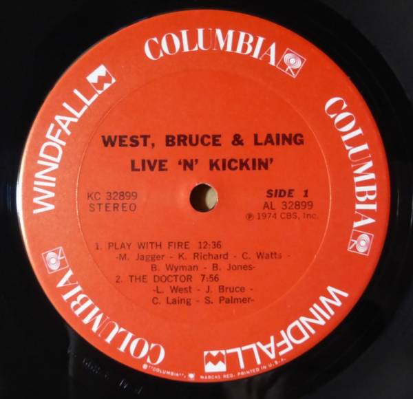 WEST, BRUCE & LAING「LIVE‘N’ KICKIN’」米ORIG[初回KC規格WINDFALL盤]シュリンク美品_画像3