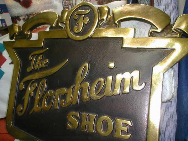 超レア！筆記體　40’s～50's USA革靴ブランド　アメリカアンティーク Florsheim フローシャム店舗看板/60’sアメカジ古著ヴィンテージ