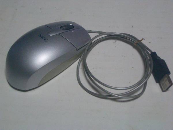 NEC M-UAG93C(USBマウス,銀)。_画像2