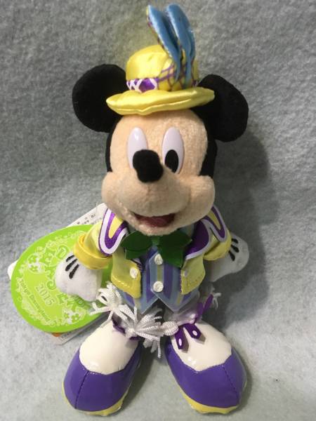 東京ディズニーランド　ディズニーイースター2015　ミッキーマウス　ぬいぐるみバッジ　新品_画像1