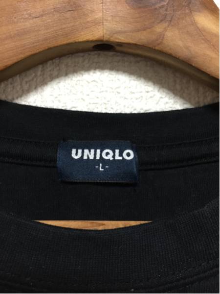 [即決古着]UNIQLO/ユニクロ/Tシャツ/プリント/半袖/9/黒/ブラック/L_画像3