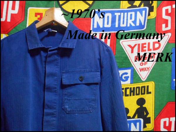 《小さめサイズが魅力的な1着》ビンテージユーロワークジャケットヘリンボーンユーロワークカバーオール60s60年代70s70年代インクブルー