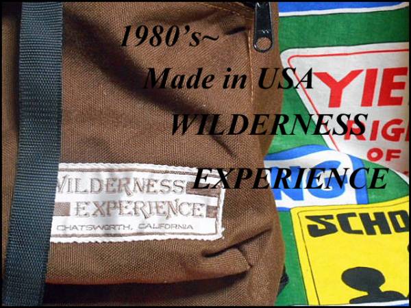 《希少》USA製アメリカ製ビンテージWILDERNESS EXPERIENCEワイルダーエクスペリエンスアウトドアバッグリュック80s80年代茶色Meadowメドー