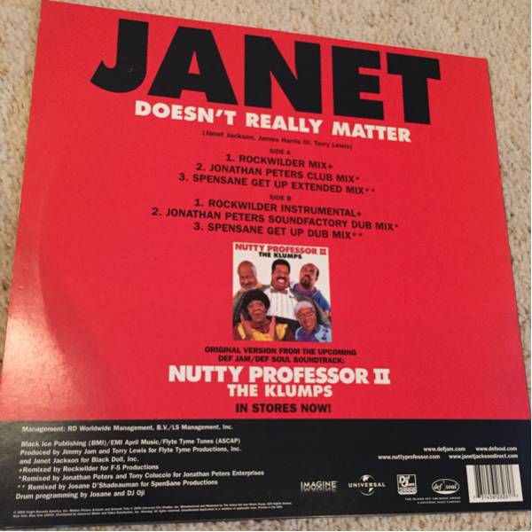 JANET ジャネットジャクソンDOESN'T REALLY MATTER レコード R&B_画像2