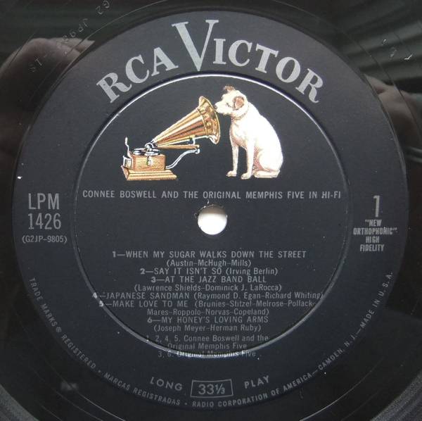 ◆ CONNEE BOSWELL and the Original Memphis Five In Hi-Fi ◆ RCA LPM-1426 (dog:dg) ◆ A_画像3