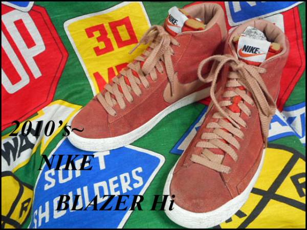 《名作》NIKEナイキオレンジスウェードブレザーBLAZERHiUS8526.5