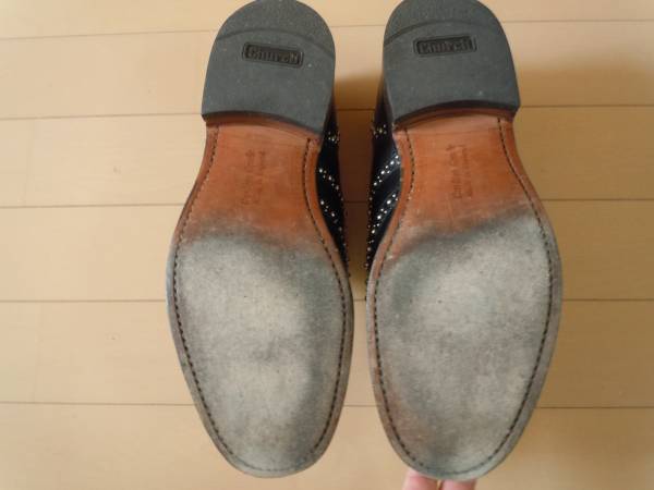 極美品/希少モデル☆CHURCH チャーチ?バーウッド?スタッズ付(シルバー）7.5（26㎝）箱付き/ブランド/レザーソール/高級(jí)/オシャレ/大人気