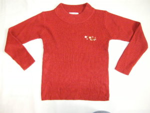 ★EKUBO エクボ★　120cm　赤色　長袖セーター_画像1
