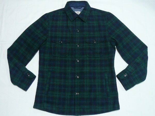 美品UnitedArrows[GreenLabelRelaxing]CPOシャツジャケットL緑紺タータン