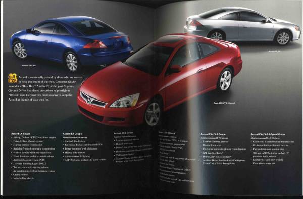 [b2978]06.7 American version Honda Accord coupe catalog 