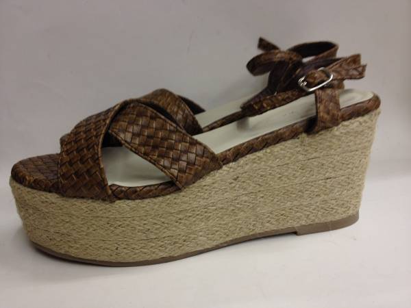 k22 new goods ACQUA CALDA size LL EE jute volume Wedge sandals 