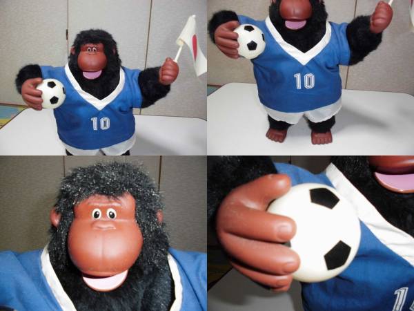 動く　ぬいぐるみ　ゴリラ　　サッカー応援ぬいぐるみ_画像2