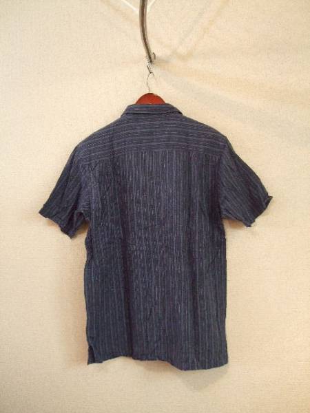 ROADRUNNERブルーストライプ半袖シャツ（USED）72414_画像3