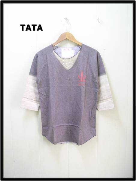 M【TATA トーキングアバウト ALM adios転寫カットソーtシャツ】
