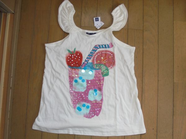  новый товар * Gap *GAP Kirakira сок. белый топ *160