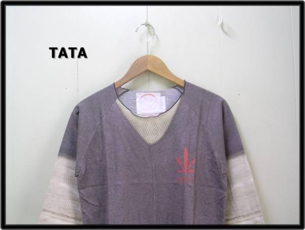 M【TATA トーキングアバウト ALM adios転寫カットソーtシャツ】