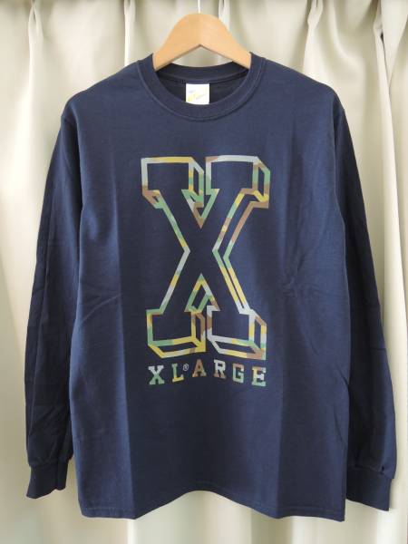 X-LARGE XLarge L/S TEE REFLECTOR CAMO X темно-синий L/S футболка включая доставку 