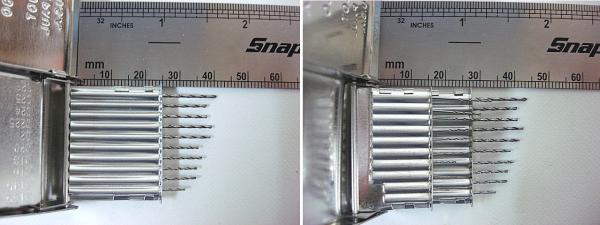 即落!スナップオン*ワイヤーゲージ・ドリルビットセット(20本组)／Drill Bit, High-Speed, 20 Bits／マイクロドリル