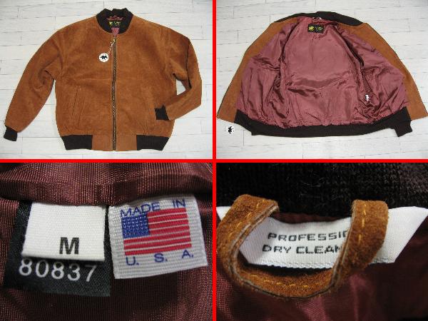 完売モデル!海外限定!超入手困難!特大象ロゴマーク型押し!USAアメリカ制!本皮レザージャンパー茶ハンティングワールドHUNTINGWORLD皮ジャン