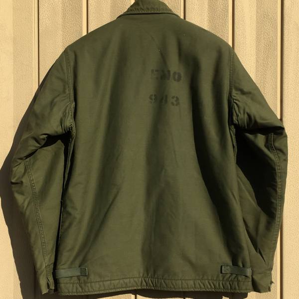 S the US armed forces the truth thing 70s U.S.NAVY A-2 deck jacket stencil original Vintage 