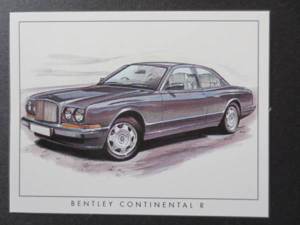 英国製コレクションカード７枚セット・ベントレー・BENTLEY_細部まで詳細に描かれたデザインカードです