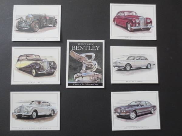 英国製コレクションカード７枚セット・ベントレー・BENTLEY_英国製自動車カード７枚セット・新品です