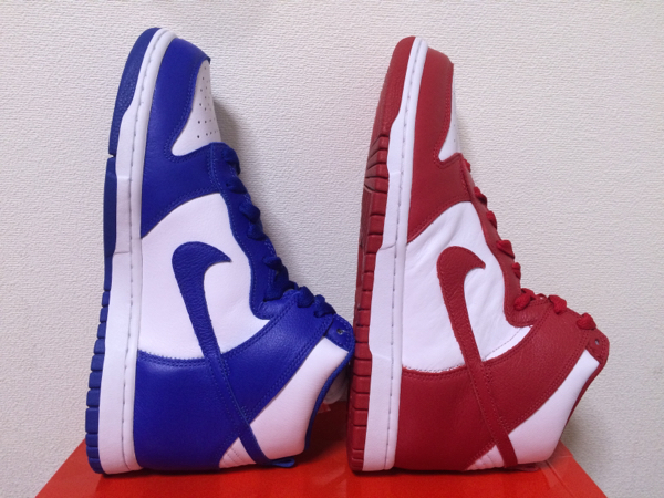 新品 ナイキ nike ダンクdunk スニーカー28cm/retro qs バカ履き レッド ブルー/ジョーダン オフホワイト