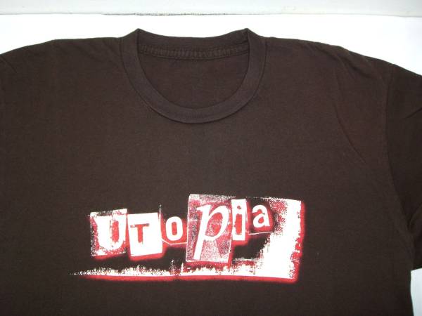 未使用 USAインポート UTOpia ユートピア ロゴプリントTシャツ M 茶色 ブラウン アメリカ メンズ ソフトコットン 綿 アメリカ製 madeinUSA_画像2