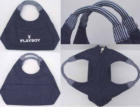 PLAY BOY Play Boy chestnut hand shopping bag new goods 