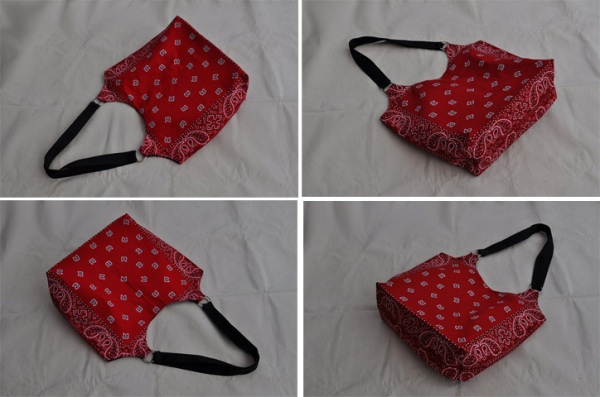  bandana * ring * tote bag red new goods stylish 