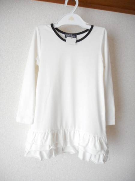 ★新品★重ね著?三段フリル チュニック&ラメ入りＴシャツ　 2WAY