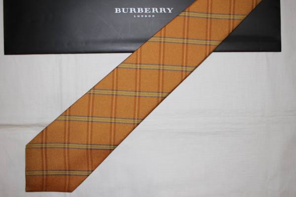 o новый товар подлинный товар быстрое решение галстук BURBERRY Burberry сделано в Японии шелк 100% в клетку высококлассный бренд 