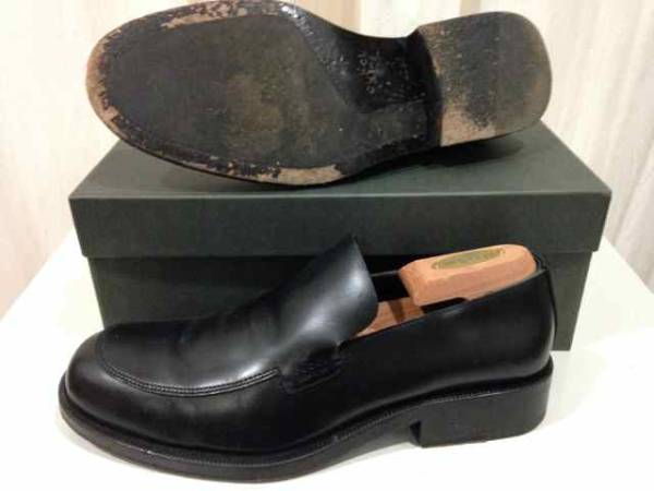 485 GUCCI プレーントゥー 黒 ベーシック レザーシューズ 上品